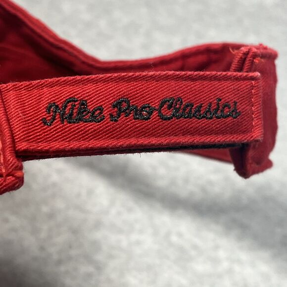 Nike Pro Classics Red Sun Visor Cap Golf Unisex Adult Strap Back Adjustable Logo - Picture 12 of 13